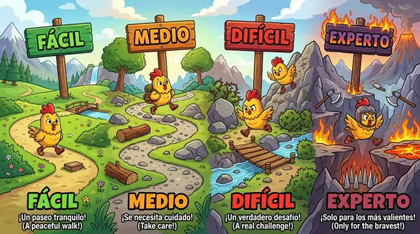 Niveles de dificultad de Chicken Road